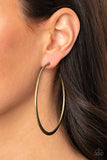 Flat Spin - Brass Hoop Earrings