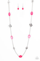 Glossy Glamorous - Pink Necklace