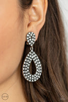 Pack In The Pizzazz - White Earrings CLIP ON