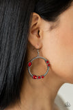 Glamorous Garland - Red Earrings