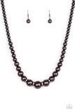 Party Pearls - Black Necklace