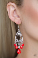 Fashion Flirt - Red Earrings
