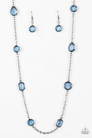 Glassy Glamorous - Blue Necklace
