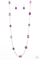 Glassy Glamorous - Purple Necklace