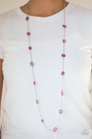 Glassy Glamorous - Purple Necklace