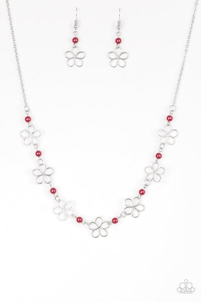 Always Abloom - Red Necklace