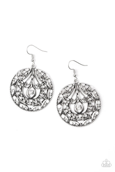 Choose To Sparkle - White Earrings