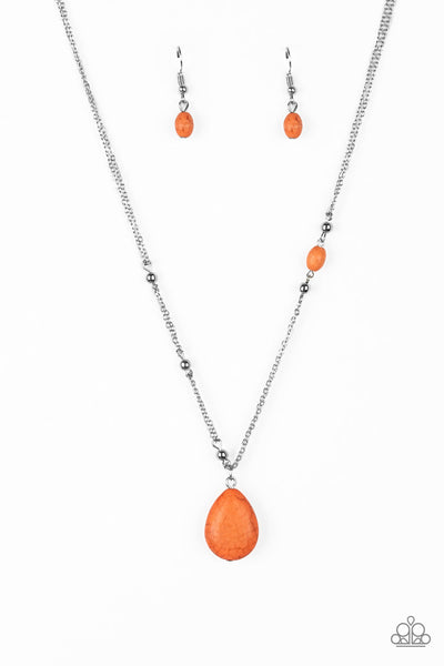 Peaceful Prairies - Orange Necklace