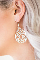 Casually Coachella - White Earrings