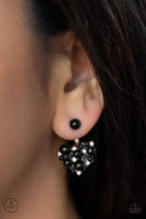 Star-Studded Success - Black Earrings