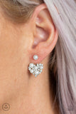 Star-Studded Success - White Earrings