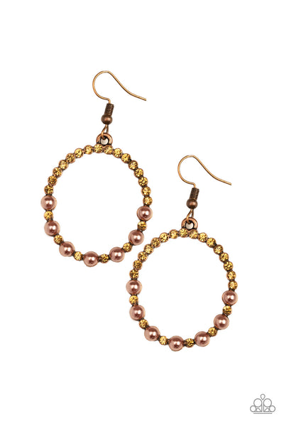 Glowing Grandeur - Copper Earrings
