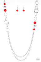 Modern Motley - Red Necklace