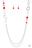 Modern Motley - Red Necklace
