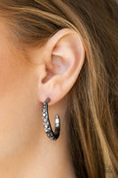 Welcome To Glam Town - Black Earrings