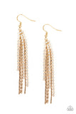 Red Carpet Bombshell - Gold Earrings