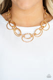 Bend OVAL Backwards - Gold Necklace