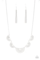 Fanned Out Fashion - Silver Necklace
