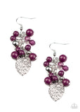 Fruity Finesse - Purple Earrings