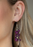 Fruity Finesse - Purple Earrings