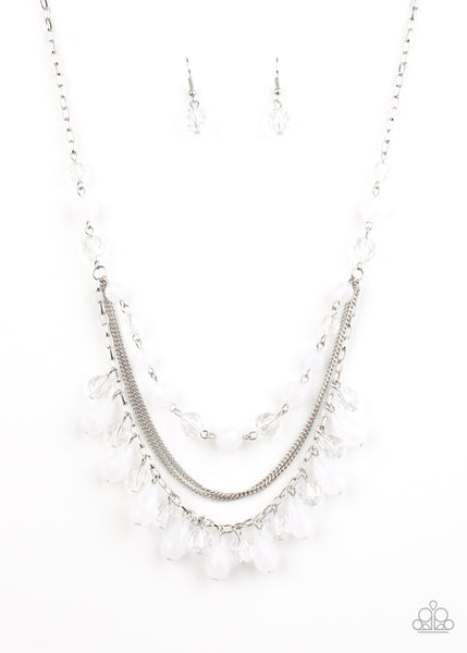 Awe-Inspiring Iridescence - White Necklace