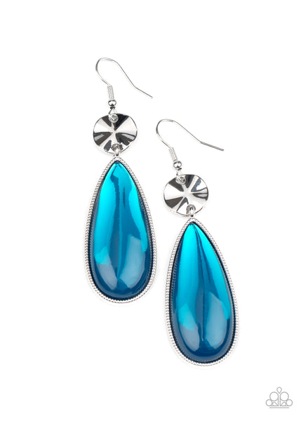 Jaw-Dropping Drama - Blue Earrings