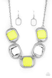 Pucker Up - Yellow Necklace