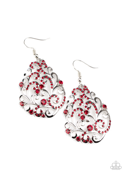 Winter Garden - Red Earrings