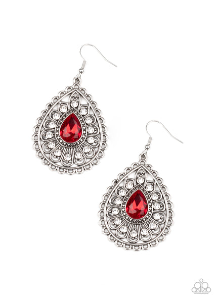 Eat, Drink, and BEAM Merry - Red Earrings