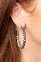 Rhinestone Studded Sass - Silver Earrings