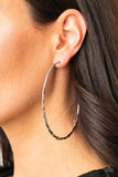 Embellished Edge - Silver Earrings