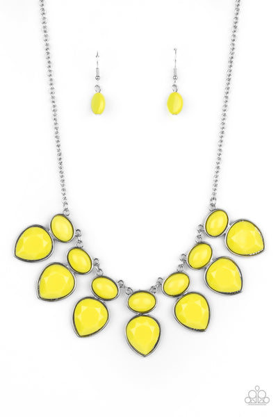 Modern Masquerade - Yellow Necklace