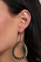 Terra Topography - Brass Earrings