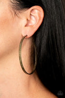 Lean Into The Curves - Brass Hoop Earrings