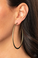 Flat Spin - Brass Hoop Earrings