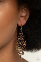 Chandelier Cameo - Copper Earrings