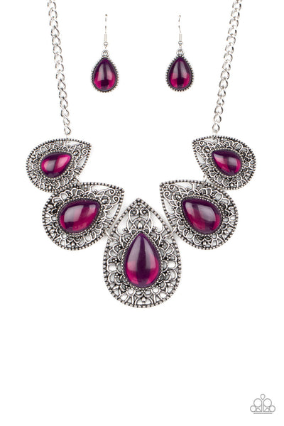Opal Auras - Purple Necklace