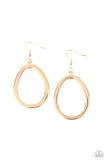 Casual Curves - Gold Earrings