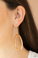 Casual Curves - Gold Earrings