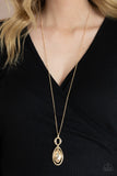Glamorously Glaring - Gold Necklace