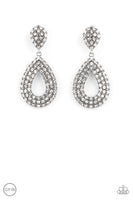 Pack In The Pizzazz - White Earrings CLIP ON