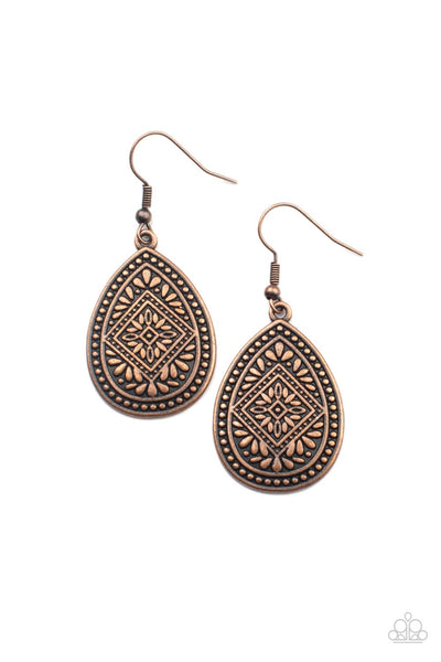 Mayan Mecca - Copper Earrings