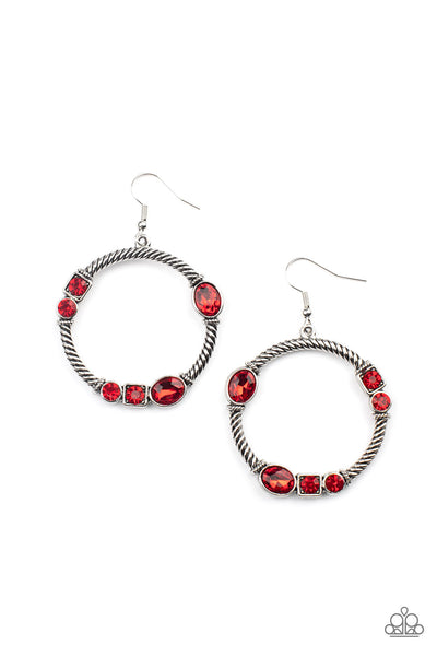 Glamorous Garland - Red Earrings