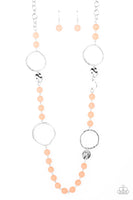 Sea Glass Wanderer- Orange Necklace