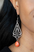Transcendent Trendsetter - Orange Earrings