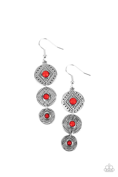 Totem Temptress - Red Earrings