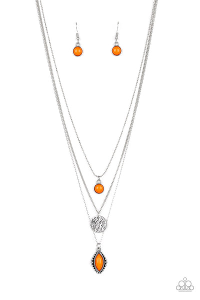 Tide Drifter - Orange Necklace