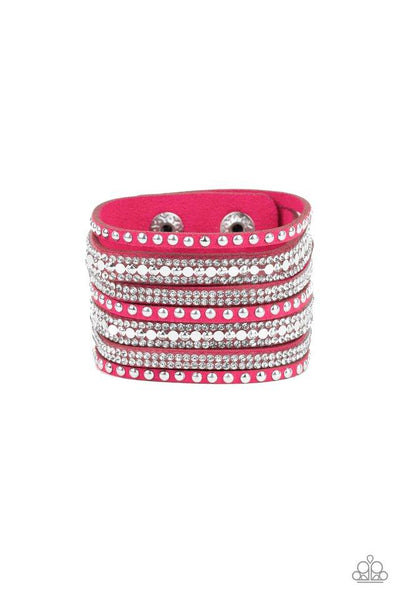 All Hustle and Hairspray- Pink Wrap Bracelet