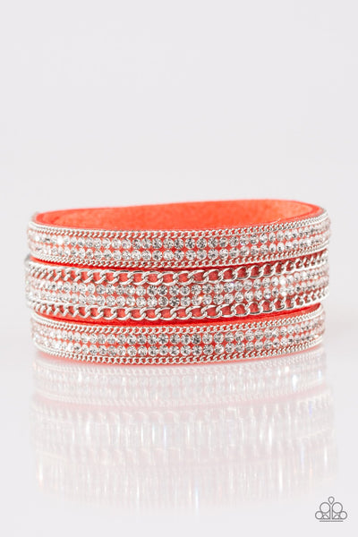 Dangerously Drama Queen - Orange Wrap Bracelet