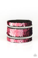 MERMAID Service - Pink / Blue - Sequin and Rhinestone Wrap Bracelet